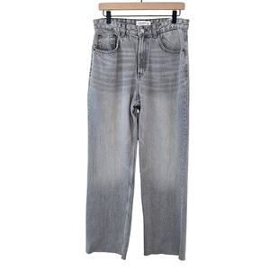 Pull & Bear Gray Straight Leg High Rise Jeans Women's Size 6 Casual‎ Neutral